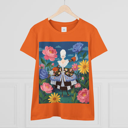 🌸👑 The Duchess Of The Enchanted Garden Cotton Tee – Art Deco Floral Elegance