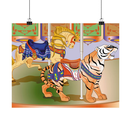 Carousel Splendor Premium Matte Horizontal Poster