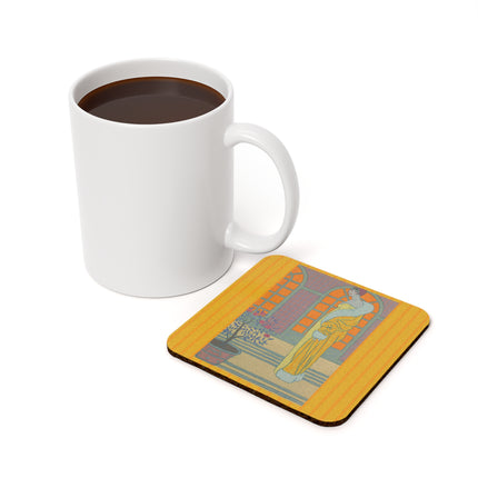 Sur Les Marches Du Jardin by Georges LePape Cork Back Coaster