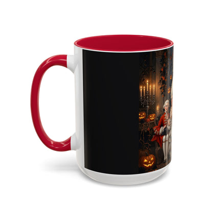 🌙🎃 The Moonlit Pumpkin Parlor Colorful Mug – Elegant Halloween Charm
