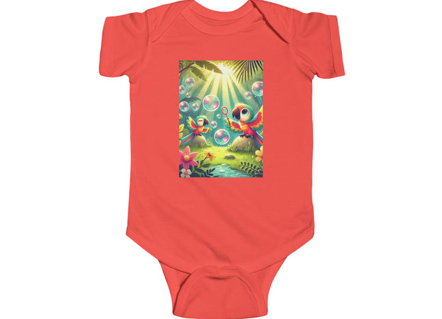 Parrots and Bubbles Infant Fine Jersey Bodysuit