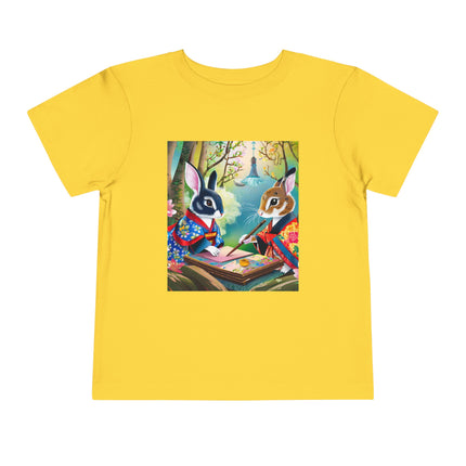 Fairy Animals Writing Wishes Toddler Short Sleeve Tee