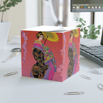 Enchanting Geisha Note Cube