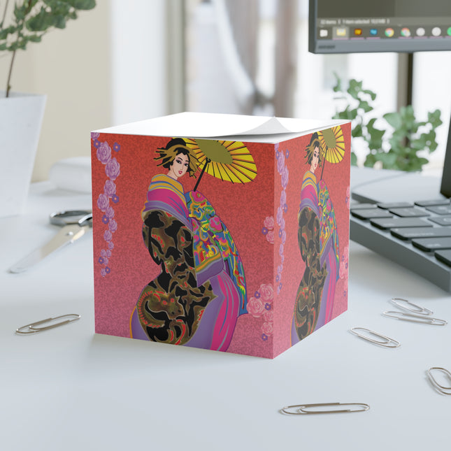 Enchanting Geisha Note Cube