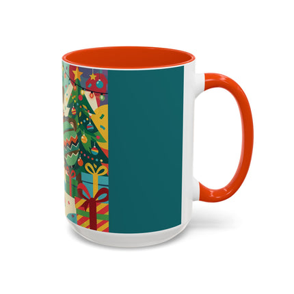 🎄✨ The Lady Of The Christmas Ornament Colorful Mug – Art Deco Holiday Fantasy