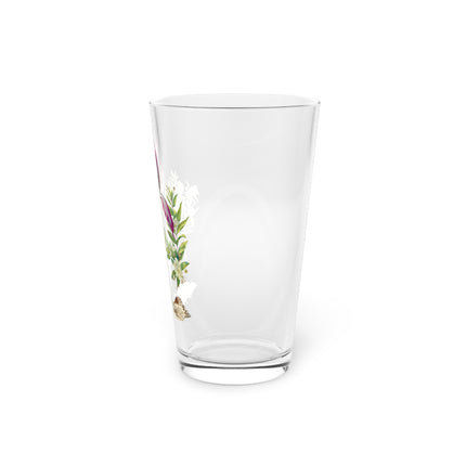 Tulip, Branches of Myrtle and Shells Glass, 16oz