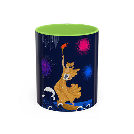 Liberty's Triumph Colorful Mugs – Art Deco Glory & Triumphant Spirit