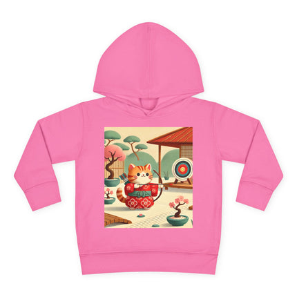 Archer Kitten in the Zen Garden Toddler Pullover Fleece Hoodie