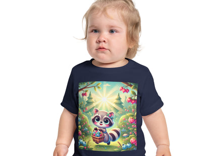 Raccoon’s Berry Basket Baby Short Sleeve T-Shirt
