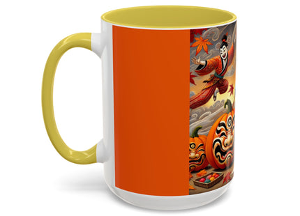 Halloween Rabbit’s Kabuki Jack-o’-Lanterns Colorful Mugs (11oz, 15oz)