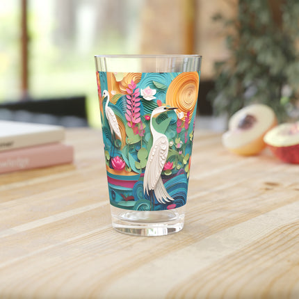 Elegant Egret Oasis Glass, 16oz