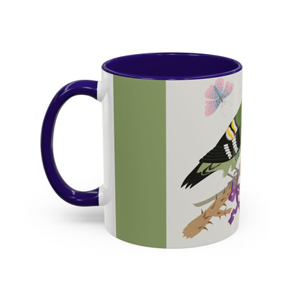 Woodpecker & Rose Colorful Mugs – Vibrant Spring & Bold Beauty