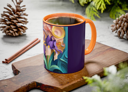 The Elegant Iris Flower Colorful Mugs (11oz, 15oz)