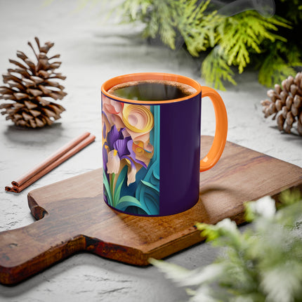 The Elegant Iris Flower Colorful Mugs (11oz, 15oz)