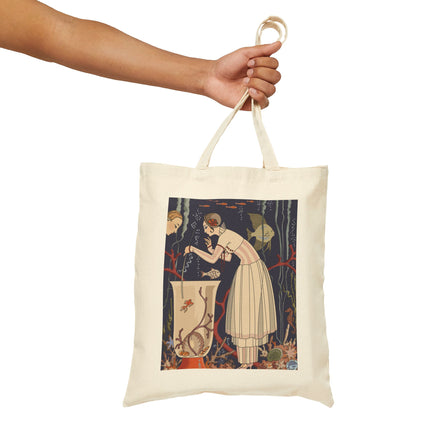 The Dazzling Little Fish by George Barbier Cotton Canvas Tote Bag