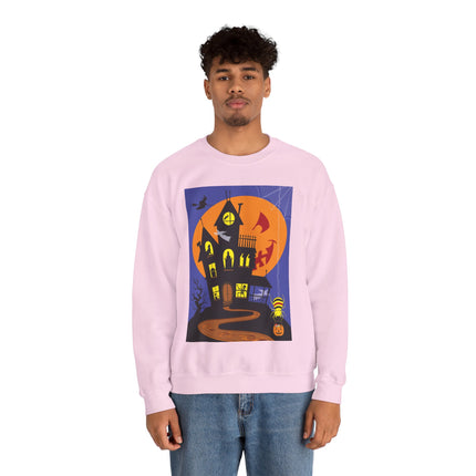 Halloween Night at the Haunted House Unisex Heavy Blend™ Crewneck Sweatshirt