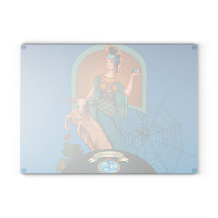 March & Aquamarine Zodiac Glass Cutting Board