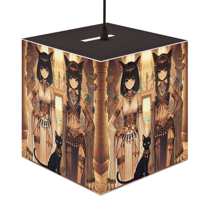 🐱🏛️ The Egyptian Priestess Cats Light Cube Lamp – Temple Guardians & Ancient Grace
