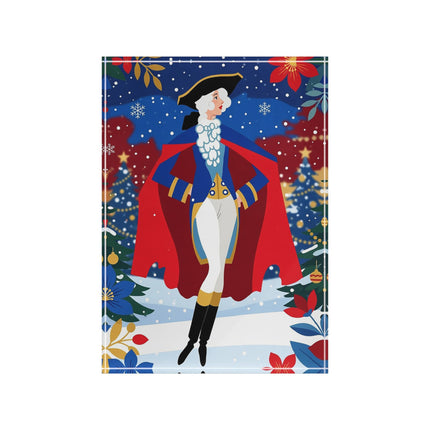 🎭❄️ The Christmas Masquerade Lady Acrylic Art Block – Art Deco Holiday Fantasy