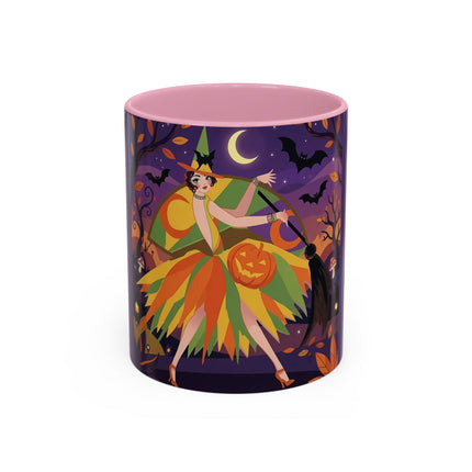 🎃🧙 The Witch Of Jack-O'-Lantern Hollow Colorful Mug – Whimsical Halloween Charm