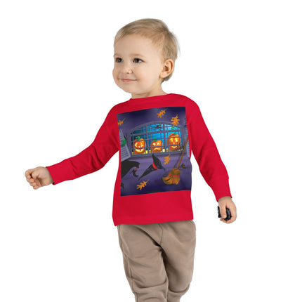 Whimsical Halloween Mischief Toddler Long Sleeve Tee