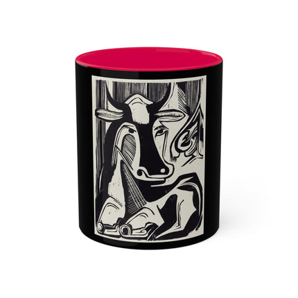 The Large Cow by Ernst Ludwig Kirchner Colorful Mugs, 11oz