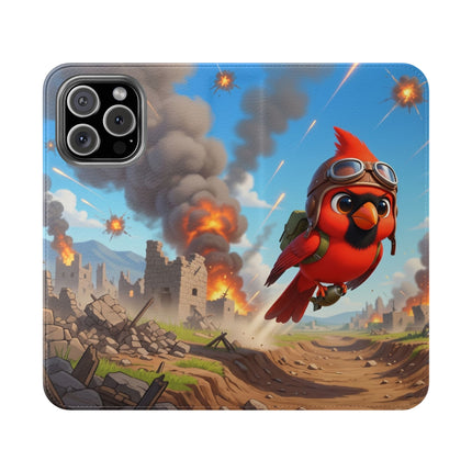 🐦✈️ The Cardinal Dive Bomber Flip Case – Bold Flight & Fearless Adventure