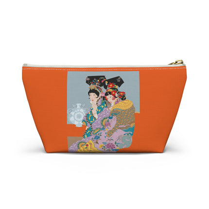 Two Geishas in Peacock Kimonos Cosmetic Bag – Timeless Elegance & Sisterly Grace