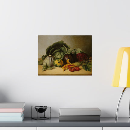 Still Life, Balsam Apple, and Vegetables by James Peale Matte Horizontal Posters