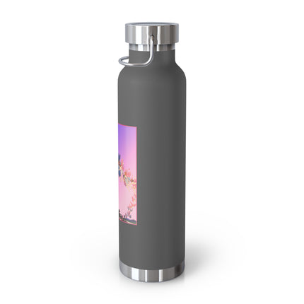 Fairies, Pixies, and Petals in Twilight's Embrace Copper Vacuum Insulated Bottle, 22 oz