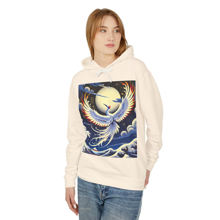 Majestic White Crane Hoodie