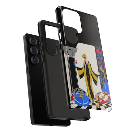Art Deco Flapper in Yellow Robe Phone Case – Elegant Glamour & Exotic Charm