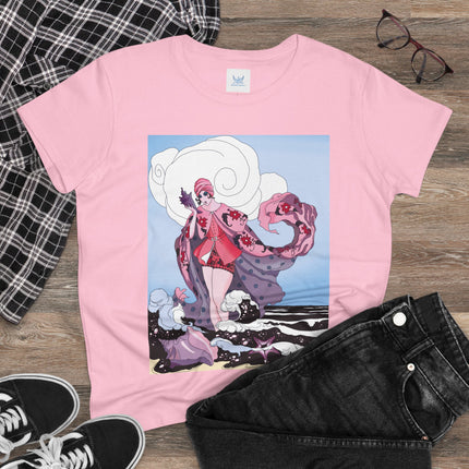Goddess of the Swirling Sea Midweight Cotton Tee