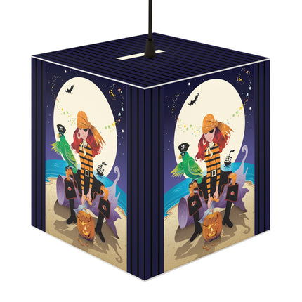 Moonlit Pirate Halloween Light Cube Lamp