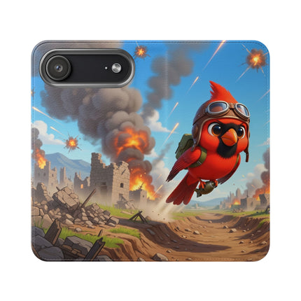 🐦✈️ The Cardinal Dive Bomber Flip Case – Bold Flight & Fearless Adventure