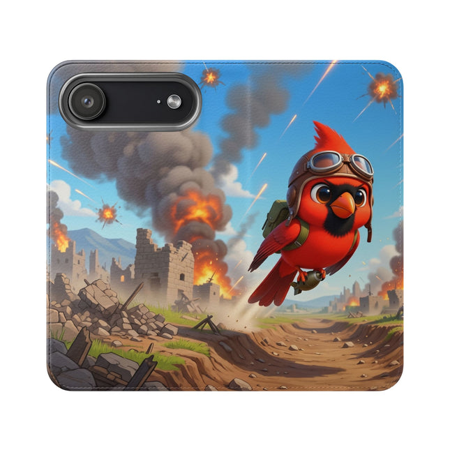 🐦✈️ The Cardinal Dive Bomber Flip Case – Bold Flight & Fearless Adventure