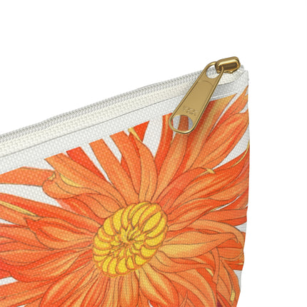 Dahlia Accessory Pouch – Botanical Art Design Inspired By Tanigami Kônan