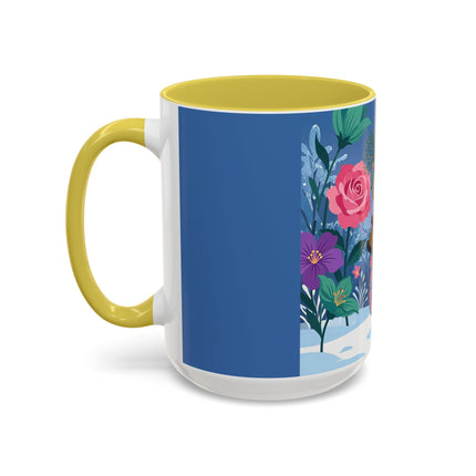 🌹❄️ The Holly Rose Of Winter Colorful Mug – Art Deco Christmas Garden