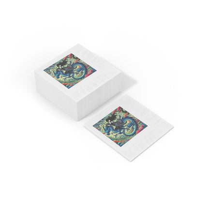 Mystic Guardian of the Sky White Coined Napkins