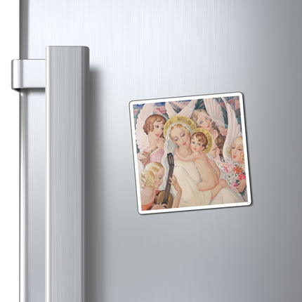 Madonna with Child Surrounded by Musical Angels by Gerda Wegener Magnet (3 Sizes)