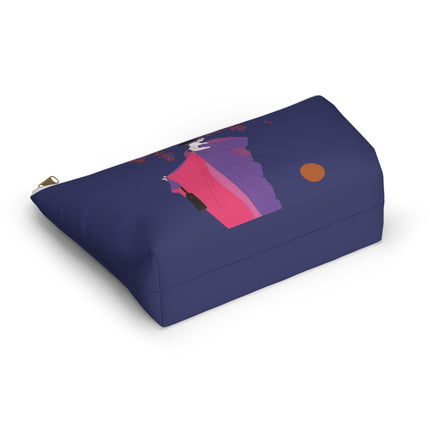 Crimson Shawl Geisha Cosmetic Bag – Elegant Mystery & Vibrant Grace