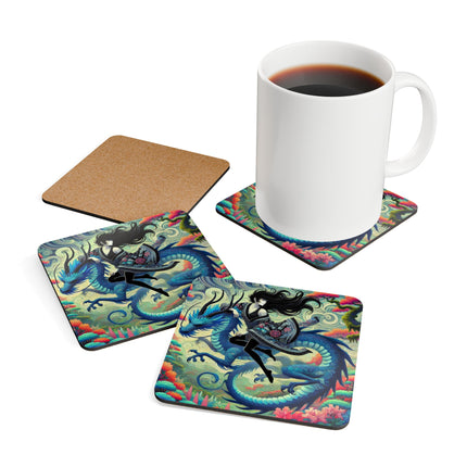Mystic Guardian of the Sky Corkwood Coaster Set