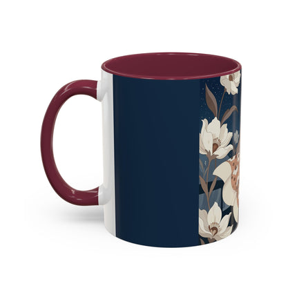 🌸✨ The Midnight Magnolia Masquerade Colorful Mug – Art Deco Nocturne