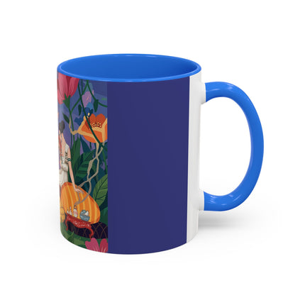 The Garden Of Quiet Reverie Colorful Mugs – Art Deco Botanical Serenity