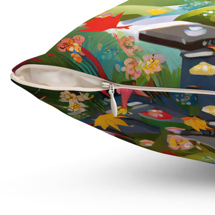Acorn Aviator Spun Polyester Square Pillow