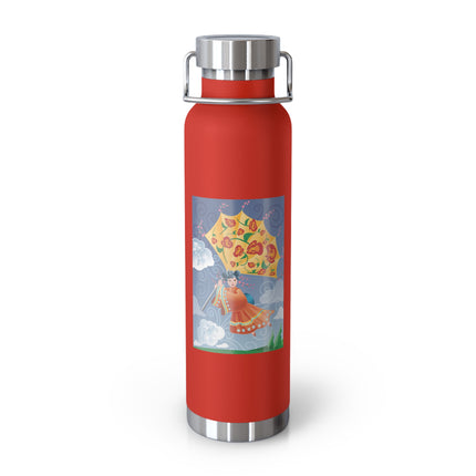 Flight of Blossoms Copper Vacuum Insulated Bottle, 22oz