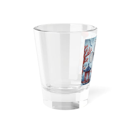 Lionfish & Lantern Shot Glass – Mystical Ocean & Asian Harmony
