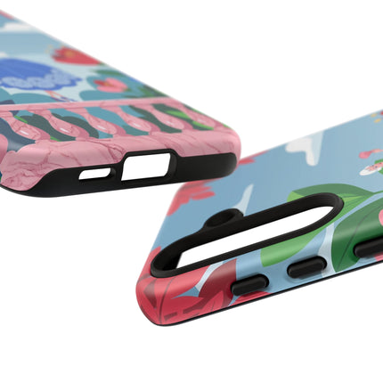 🌺🪭 The Lady Of The Grand Flower Terrace Phone Case – Art Deco Garden Elegance