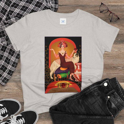 January & Garnet (from the Gem Series) by Sofia Chiostri Women's Midweight Cotton Tee