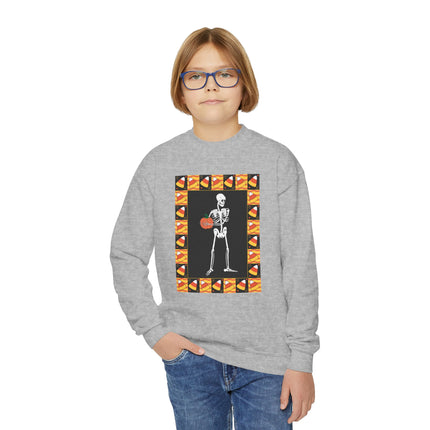 Candy Corn Skeleton Youth Crewneck Sweatshirt